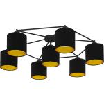 Schwarze Moderne Eglo Runde Wandlampen & Wandleuchten aus Stoff E27 