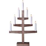 Braune Skandinavische 54 cm Eglo Kandelaber & Kerzenleuchter aus Holz LED beleuchtet 