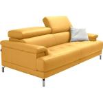 Reduzierte Gelbe Zweisitzer-Sofas aus Leder mit Armlehne Breite 150-200cm, Höhe 50-100cm, Tiefe 100-150cm 2 Personen 