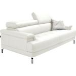 Reduzierte Weiße Zweisitzer-Sofas aus Leder mit Armlehne Breite 150-200cm, Höhe 50-100cm, Tiefe 100-150cm 2 Personen 
