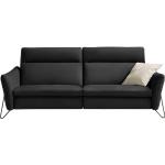 Reduzierte Schwarze Zweisitzer-Sofas aus Leder Breite 150-200cm, Höhe 50-100cm, Tiefe 50-100cm 2 Personen 