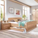Hellbraune Franco Möbel Rechteckige Betten mit Bettkasten aus Massivholz mit Stauraum 200x190 Breite 150-200cm, Höhe 50-100cm, Tiefe 150-200cm 