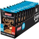 Ehrmann High Protein Crispy Balls ohne Zuckerzusatz, Milchschokolade - Leckere Getreide-Kugeln mit Fairtrade-Kakao, 12 x 55g