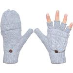 Graue Fingerlose Handschuhe & Halbfinger-Handschuhe für Damen Einheitsgröße für den für den Winter 
