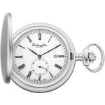 Silberne Quarz Savonnette aus Edelstahl mit Analog-Zifferblatt mit Datumsanzeige mit Mineralglas-Uhrenglas für Herren 