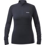 Schwarze Langärmelige Eider Stehkragen Thermo-Unterhemden mit Reißverschluss für Damen Größe XL für den für den Herbst 