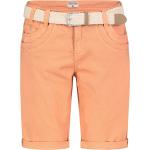 Peachfarbene Eight2Nine Chino-Shorts mit Gürtel aus Baumwollmischung für Damen für den für den Sommer 
