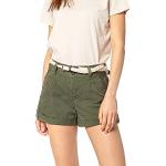 Eight2Nine Damen Chino Shorts Hose mit Flecht-Gürtel Middle-Green XS