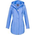 Blaue Sportliche Wasserdichte Eight2Nine Mini Kapuzenmäntel aus Softshell mit Kapuze für Damen Größe M 