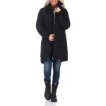 Schwarze Gesteppte Eight2Nine Damensteppmäntel mit Kapuze Größe L für den für den Winter 