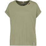Olivgrüne Kurzärmelige Eight2Nine Rundhals-Ausschnitt T-Shirts für Damen Größe L 