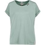 Grüne Kurzärmelige Eight2Nine Rundhals-Ausschnitt T-Shirts für Damen Größe S 