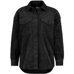 Schwarze Unifarbene Oversize Eight2Nine Hemdjacken aus Baumwolle für Damen Größe L 