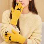 Anthrazitfarbene Unifarbene Strick-Handschuhe für Damen Einheitsgröße für den für den Winter 