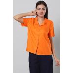 Reduzierte Orange Unifarbene Sommershirts für Damen Größe S für Partys für den für den Sommer 