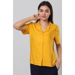 Reduzierte Gelbe Unifarbene Sommershirts für Damen Größe XL für Partys für den für den Sommer 