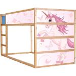 Einhorn Möbelfolie selbstklebend/Aufkleber - IM204 - passend für das Kinderzimmer Hochbett KURA von IKEA - (Möbel Nicht Inklusive)