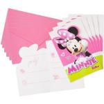 Pinke Entenhausen Einladungskarten & Einladungen mit Maus-Motiv 6-teilig 
