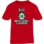 Rote Shirtstreet24 Super Mario Mario Pilz Rundhals-Ausschnitt Printed Shirts für Kinder & Druck-Shirts für Kinder für Jungen Größe 122 