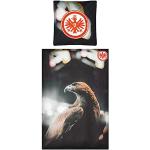 Schwarze Eintracht Frankfurt Bio Nachhaltige Baumwollbettwäsche mit Vogel-Motiv aus Baumwolle 135x200 