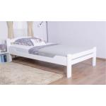 Weiße Moderne STEINER Betten mit Matratze lackiert aus Massivholz 120x220 