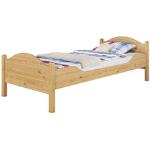 Erst-Holz Betten mit Matratze lackiert aus Massivholz 90x200 mit Härtegrad 2 