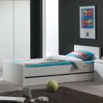 Weiße Moderne 4Home Rechteckige Betten mit Bettkasten lackiert aus MDF mit Stauraum 90x200 