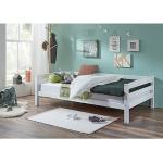 Reduzierte Weiße Relita Betten mit Bettkasten lackiert aus Massivholz 90x200 