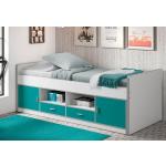 Grüne Betten mit Bettkasten aus MDF mit Stauraum 90x200 
