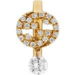 Goldene Motiv Gucci Diamant Ohrringe aus Gelbgold für Herren 