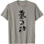 Graue Meme / Theme Ying Yang T-Shirts aus Brokat für Herren Größe S 
