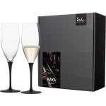 Schwarze Moderne Eisch Champagnergläser aus Glas bruchsicher 2-teilig 