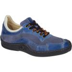 Reduzierte Blaue Eject Skat Runde Low Sneaker in Normalweite aus Glattleder mit herausnehmbarem Fußbett für Damen Größe 40 
