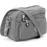 ekavale Kleine Schultertasche aus Wasserabweisendes Nylon – Handtasche für Damen & Mädchen - Crossbody Bag - Leichte Umhängetasche (Grau)