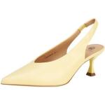 Gelbe Elegante Ekonika Spitze Pfennigabsatz High Heels & Stiletto-Pumps in Normalweite aus Leder für Damen Größe 41 mit Absatzhöhe 5cm bis 7cm 
