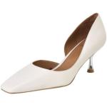 Weiße Elegante Ekonika Kitten-Heel-Absatz High Heels & Stiletto-Pumps in Normalweite aus Leder für Damen Größe 41 