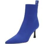 Blaue Elegante Ekonika Spitze Pfennigabsatz High Heel Stiefeletten & High Heel Boots aus Kunstfaser für Damen Größe 41 mit Absatzhöhe 7cm bis 9cm 