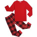 Reduzierte Rote Lange Kinderschlafanzüge mit Tiermotiv für Jungen für den für den Herbst 