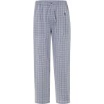 Marineblaue Bestickte Pyjamahosen lang aus Popeline für Herren Größe XL 