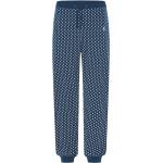 Blaue Karo Pyjamahosen lang aus Baumwolle für Herren Größe M 