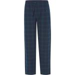 Marineblaue Bestickte Pyjamahosen lang aus Flanell für Herren Größe XL für den für den Winter 