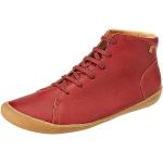 Reduzierte Rote El Naturalista Low Sneaker mit Schnürsenkel in Breitweite aus Glattleder mit herausnehmbarem Fußbett für Damen Größe 41 