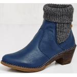 Reduzierte Marineblaue El Naturalista Ankle Boots & Klassische Stiefeletten aus Leder mit herausnehmbarem Fußbett für Damen Größe 42 mit Absatzhöhe 5cm bis 7cm 