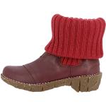 Rote El Naturalista Yggdrasil Ankle Boots & Klassische Stiefeletten in Breitweite aus Glattleder mit herausnehmbarem Fußbett für Damen Größe 38 