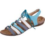 Reduzierte Blaue El Naturalista Wakataua Römersandalen & Gladiator Sandalen aus Glattleder für Damen Größe 38 für den für den Sommer 