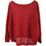 Rostrote El Puente Nachhaltige Damensweatshirts aus Alpaka-Wolle Größe XL 