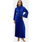 Blaue Elegante Rollkragen Festliche Kleider für Damen Größe L für den für den Herbst 