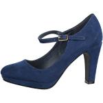 Reduzierte Marineblaue Vintage Elara High Heels & Stiletto-Pumps mit Riemchen für Damen Größe 41 