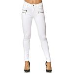 Weiße Elara Slim Fit Jeans aus Denim für Damen Größe 5 XL 