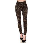 Reduzierte Camouflage Elara Skinny Jeans mit Knopf aus Denim für Damen Größe 5 XL 